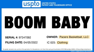 短语“BOOM BABY”也能作为服装品牌吗?