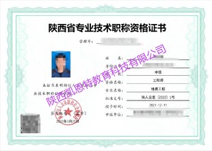 陕西省工程师职称电子证书认可度