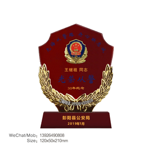 公安局奖杯,police奖杯,杰出干部奖杯,水晶纪念奖杯,山东水晶奖杯