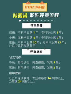 2023年陕西省工程师职称评审要求