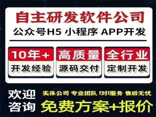 自主研发公司,南昌公众号H5小程序APP软件开发